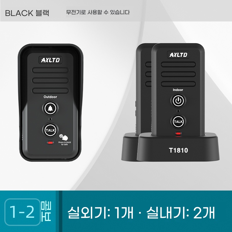 R. T1810 블랙 1 외부 장치 2 내부 
